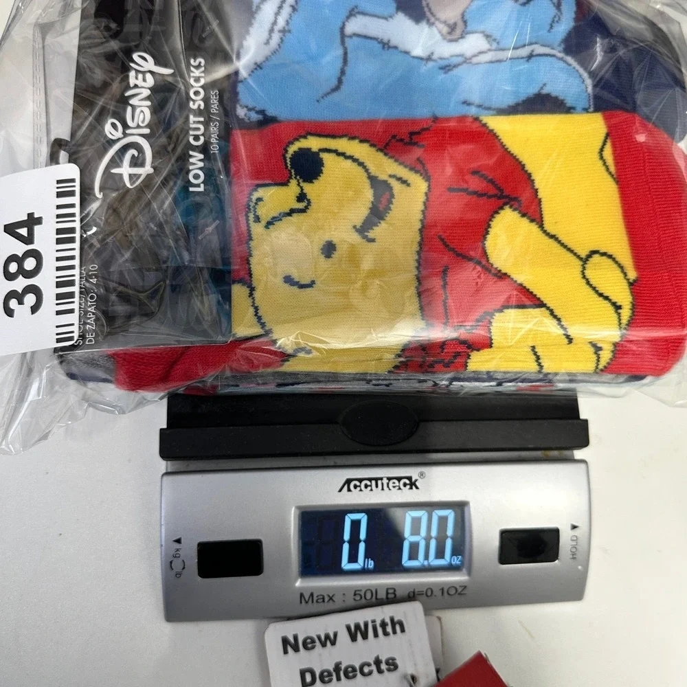 Disney Winnie‎ the Pooh 10 Pair Low Cut Socks Youth 4-10 Unisex